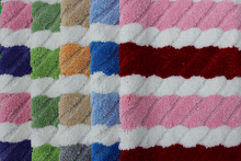 Load image into Gallery viewer, Tache Super Absorbent Purple and Pink Striped Microfiber Wild Flower Floor Mats / Rugs