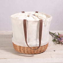 Load image into Gallery viewer, Coronado Canvas and Willow Basket Tote
