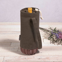 Load image into Gallery viewer, Malbec Insulated Canvas and Willow Wine Bottle Basket