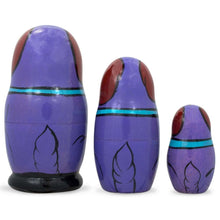 Load image into Gallery viewer, 3 Smiling Dog w/Bone Collar Wooden Nesting Dolls  4.25 Inches