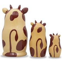 Load image into Gallery viewer, Set of 3 Cow Family Nesting Doll 5.5 Inches