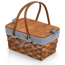 Load image into Gallery viewer, Kansas Handwoven Wood Picnic Basket