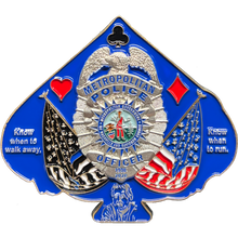 Load image into Gallery viewer, GL14-004 Metro Nashville Police Challenge Coin The Gambler Thin Blue Line