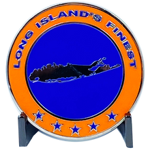 Load image into Gallery viewer, DL5-13 NCPD LI Nassau County Police Department Long island Dept. Challenge Coin thin blue line