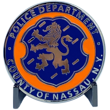 Load image into Gallery viewer, DL5-13 NCPD LI Nassau County Police Department Long island Dept. Challenge Coin thin blue line