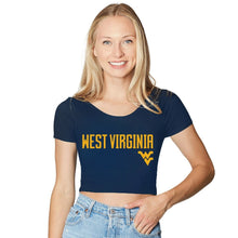 Load image into Gallery viewer, West Virginia Mountaineers Navy Blue Babydoll Tee
