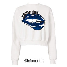 Load image into Gallery viewer, Game Day Lips Cropped Sweatshirt