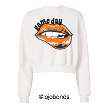 Load image into Gallery viewer, Game Day Lips Cropped Sweatshirt