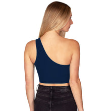 Load image into Gallery viewer, George Washington University Navy One Shoulder Top