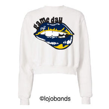 Load image into Gallery viewer, Game Day Lips Cropped Sweatshirt