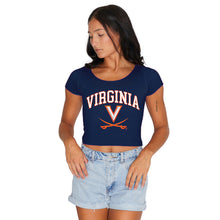 Load image into Gallery viewer, Virginia Cavaliers Navy Babydoll Tee