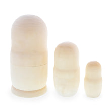 Load image into Gallery viewer, Set of 3 Unpainted Blank Wooden Nesting Dolls 7 Inches
