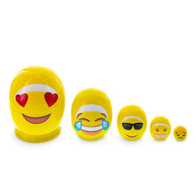 Load image into Gallery viewer, Facial expression Wooden Nesting Dolls