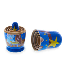 Load image into Gallery viewer, Set of 5 Nativity Scene Set Wooden Nesting Dolls 5.75 Inches