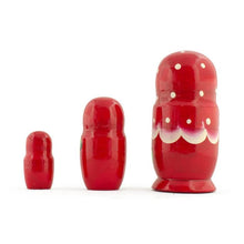 Load image into Gallery viewer, Set of 3 Anemone Flowers Wooden Nesting Dolls 3.5 Inches