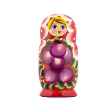 Load image into Gallery viewer, Set of 3 Anemone Flowers Wooden Nesting Dolls 3.5 Inches