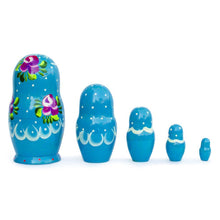 Load image into Gallery viewer, Set of 5 Iris Nesting Dolls 6 Inches