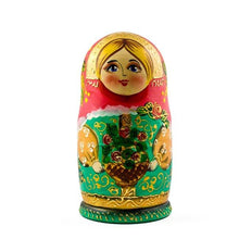 Load image into Gallery viewer, 5 Girls with Basket Flowers Nesting Dolls  6.5 Inches