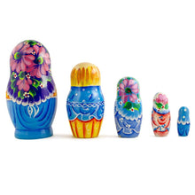 Load image into Gallery viewer, Set of 5 Newborn Baby Wooden Nesting Dolls Matryoshka 6.5 Inches