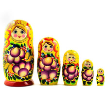 Load image into Gallery viewer, Set of 5 Darya Nesting Dolls 7 Inches