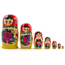 Load image into Gallery viewer, Set of 7 Wooden Dolls Nesting Dolls 7 Inches