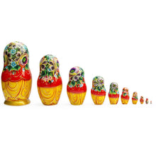 Load image into Gallery viewer, Set of 10 Cinderella Wooden Nesting Dolls 10 Inches