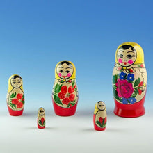 Load image into Gallery viewer, Set of 5 Unpainted Blank Wooden Nesting Dolls 7 Inches