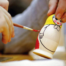 Load image into Gallery viewer, Set of 5 Unfinished Wooden Nesting Dolls DIY Craft Blanks for Painting  5.75 Inches