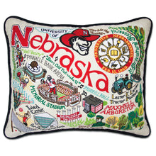 Load image into Gallery viewer, Nebraska, University of Collegiate Embroidered Pillow by CatStudio