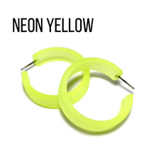 Load image into Gallery viewer, Portland Frosted Lucite Hoop Earrings