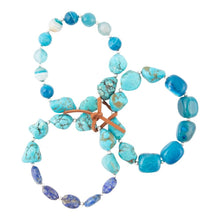 Load image into Gallery viewer, New Haven Blue Turquoise Sterling Silver Bracelet Set