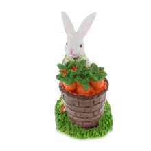 Load image into Gallery viewer, Bunny with Easter Basket Full of Carrots 3 Inches