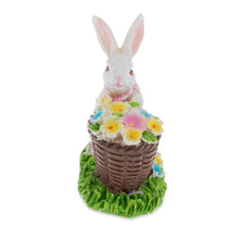 Load image into Gallery viewer, Bunny with Easter Basket full of Flowers 3 Inches