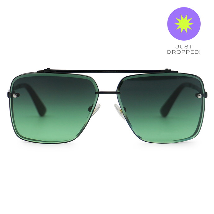 aviators - black & green