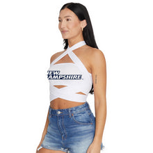 Load image into Gallery viewer, New Hampshire Wildcats White Multi Way Bandeau Top