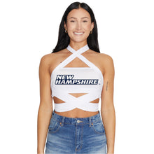 Load image into Gallery viewer, New Hampshire Wildcats White Multi Way Bandeau Top
