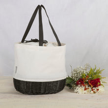 Load image into Gallery viewer, Coronado Canvas and Willow Basket Tote