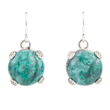 Load image into Gallery viewer, Nomad Blue Chrysocolla and Sterling Silver Drop Earrings