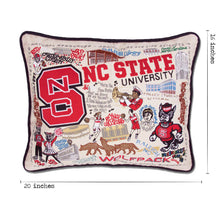 Load image into Gallery viewer, North Carolina State University Collegiate Embroidered Pillow by CatStudio