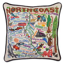 Load image into Gallery viewer, North Coast Hand-Embroidered Pillow