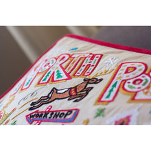 Load image into Gallery viewer, North Pole 1 Hand-Embroidered Pillow
