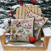 Load image into Gallery viewer, North Pole 1 Hand-Embroidered Pillow