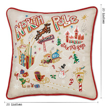 Load image into Gallery viewer, North Pole 1 Hand-Embroidered Pillow