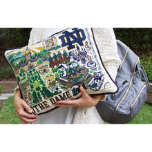 Load image into Gallery viewer, Notre Dame, University of Collegiate Embroidered Pillow by Cat Studio