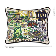 Load image into Gallery viewer, Notre Dame, University of Collegiate Embroidered Pillow by Cat Studio