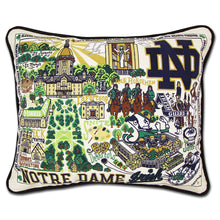 Load image into Gallery viewer, Notre Dame, University of Collegiate Embroidered Pillow by Cat Studio