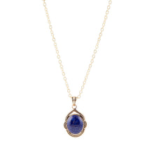 Load image into Gallery viewer, Nova Blue Lapis Pendant and Golden Necklace