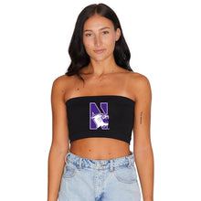 Load image into Gallery viewer, Northwestern Wildcats Black Bandeau Top