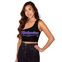 Load image into Gallery viewer, Northwestern Wildcats Lightning One Shoulder Top