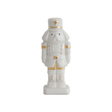 Load image into Gallery viewer, White Nutcracker with 22K Gold Accents